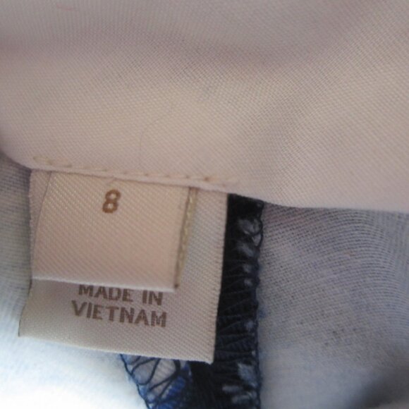 J Crew Womens 8 Navy Blue Red White Shorts Floral Flat Front 100% Cotton M - Picture 5 of 7